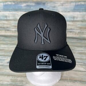 47 New York Yankees MVP DP Snapback Black Logo Cap Hat New